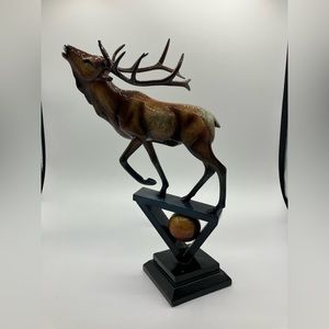 Praise—Elk Imago Sculpture in Topaz